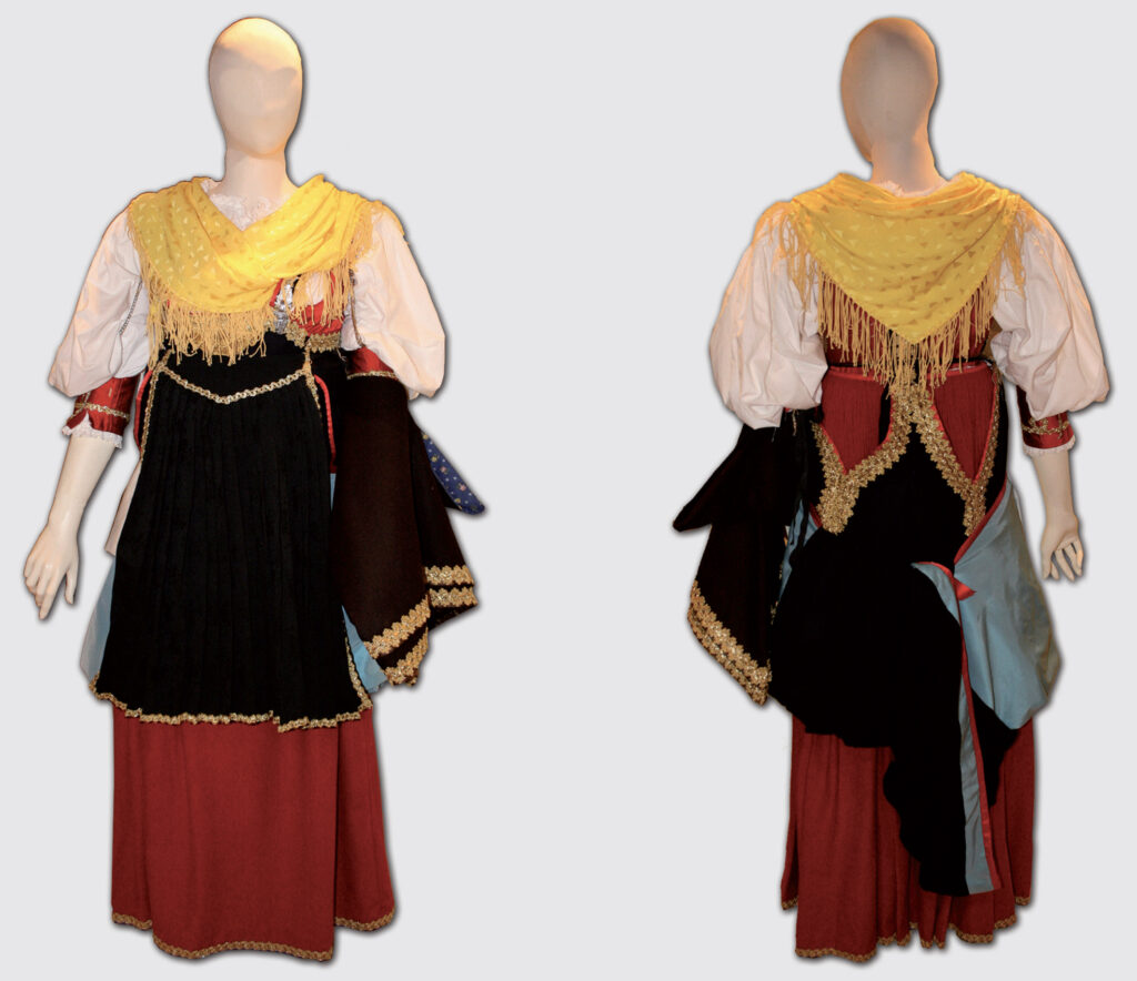 Abito femminile ottocentesco di gala/festivo