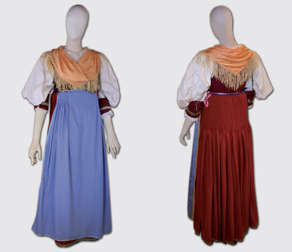 Abito femminile ottocentesco quotidiano elegante